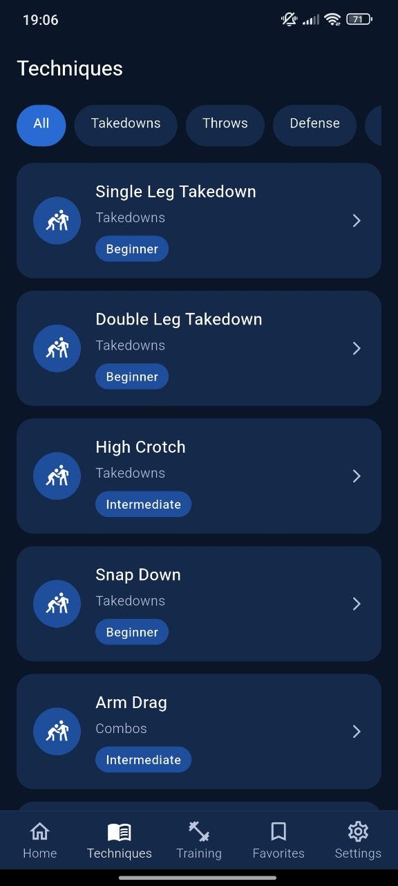 Technique detail screen